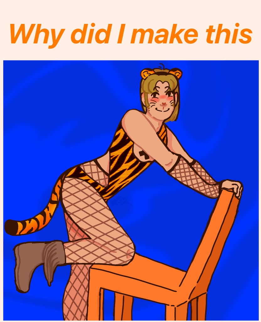 burlesque no_visible_genitalia peter_tork the_monkees tiger_ears tiger_print tiger_tail toony