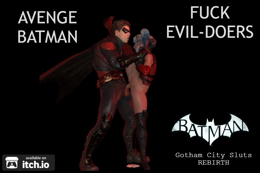 3d balls batman_(series) cum_in_pussy cum_inside dc dc_comics female harley_quinn injustice_2 leg_lift male penis pussy rape robin_(dc) robin_(tim_drake) sex straight superhero supervillainess testicles tim_drake