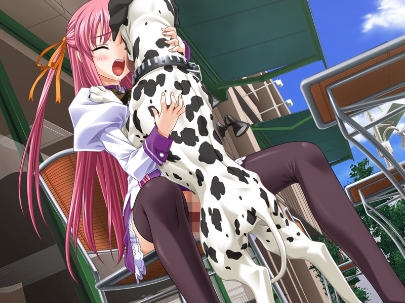 aihara_sarina canine canine_genitalia canine_on_human canine_penis censored chair closed_eyes delta female female_human human long_hair male male/female male_canine missionary missionary_position open_mouth pink_hair sex shiiku_hakusho shiiku_hakusho_-_kusari_ni_tsunagareta_doukyuusei thighhighs vaginal_penetration zoophilia