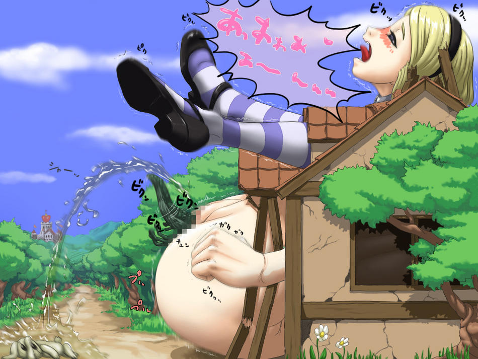 1girls alice_in_wonderland alice_liddell bestiality bill_the_lizard blonde_hair blush breasts censored clothing cum female giantess interspecies lizard long_hair monster mosaic_censoring open_mouth penetration porika pussy restrained size_difference small_dom_big_sub spread_legs squirt stuck stuck_in_object thighhighs unbirthing vaginal_penetration vore zoophilia