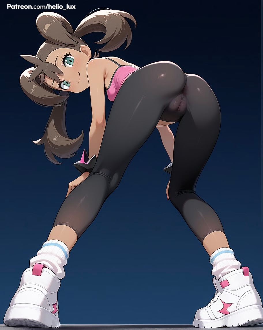 1girls, ai generated, ass, ass focus, bending over, bent over, blush, blush lines, blushing, breasts, brown hair, butt, butt crack, butt focus, cameltoe, camisole, clothed, green eyes, petite, petite body, petite breasts, petite female, petite girl, petite tits, pokemon, pokemon trainer, pussy visible through clothes, shauna (pokemon), skinny, skinny female, small breasts, smirk, smirking, smirking at viewer, sneakers