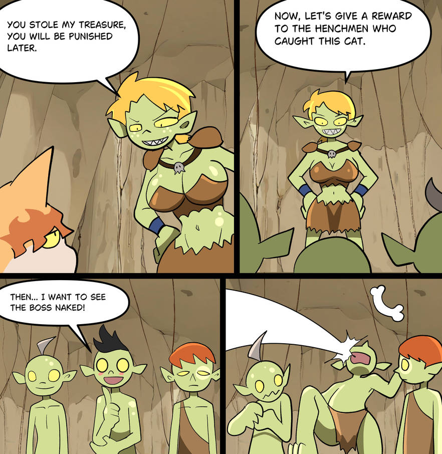 2girls bluebirdoasis breasts comic estenia_(bluebirdoasis) female goblin goblin_female sandra_(bluebirdoasis) tagme text