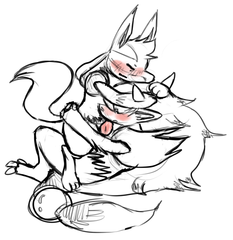 2012 anal anal_sex anthro feral furry gay haychel lucario male nintendo no_humans penetration pokemon pokemon_(species) zoroark