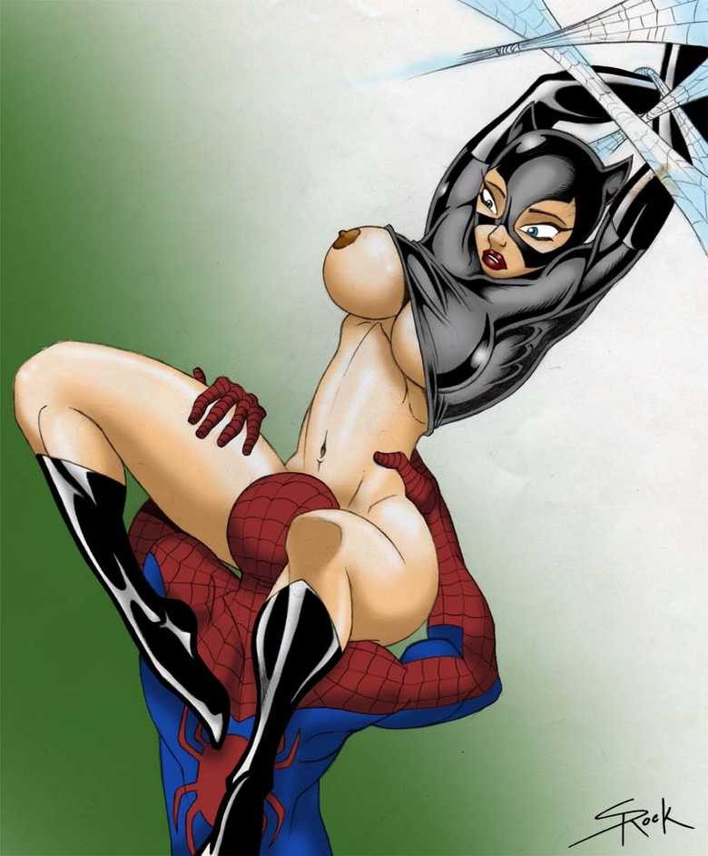 1boy 1girls ambiguous_consent big_breasts boots breasts_out captured_villainess catwoman cunnilingus devouring_pussy hero open_eyes rape reverse_forced_oral selrock spider-man surprised tied_hands villainess