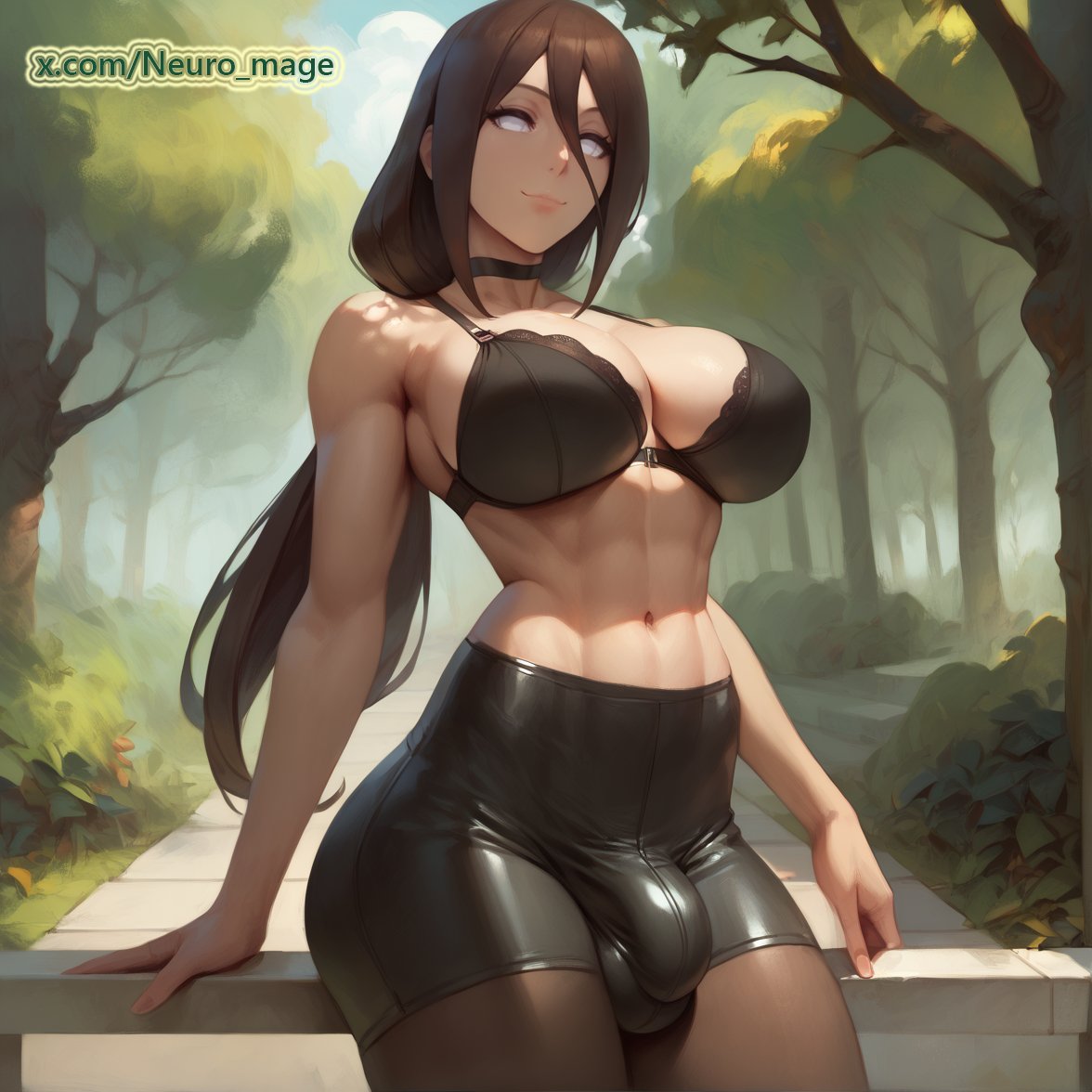 1futa ai_generated artist_request futa_only futanari hyuuga_hanabi naruto solo_futa