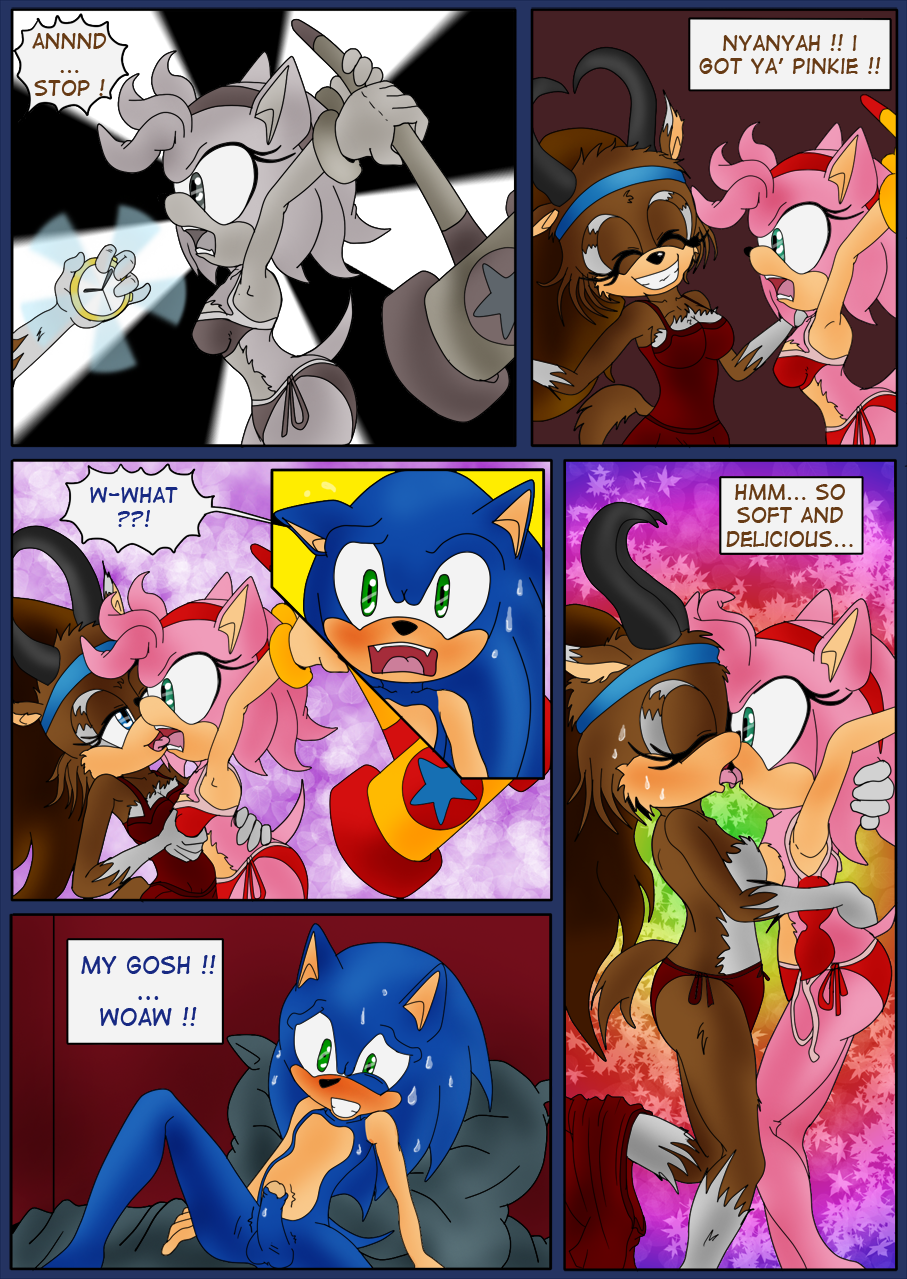 amy_rose anthro color comic cylia_the_antelope dialogue english_text female fur furry furry_only hammer hedgehog male multiple_females nude penis piko-piko_hammer piko_piko_hammer raianonzika short_hair sonic_(series) sonic_the_hedgehog text time_stop yuri