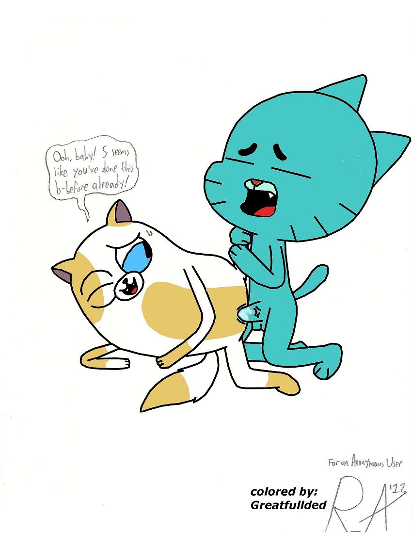 adventure_time cake_the_cat crossover gumball_watterson jake_the_dog random_anon the_amazing_world_of_gumball