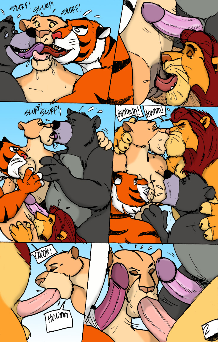 aladdin anthro anthro_only baloo bear comic crossover disney lion lioness mufasa no_humans penis pussy rajah sarabi shaffer talespin the_jungle_book the_lion_king tiger wolfwood1