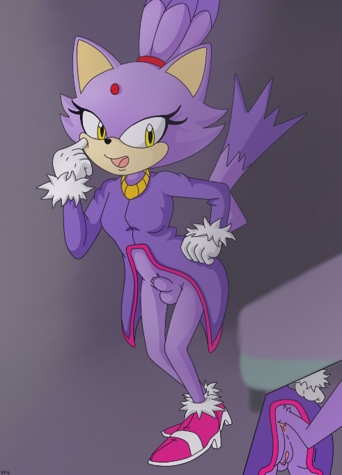 1futa anthro blaze_the_cat bpq00x cat clothes color feline fur furry futanari gloves intersex intersex_only penis smile solo solo_futa sonic_(series) standing tagme testicles vulva