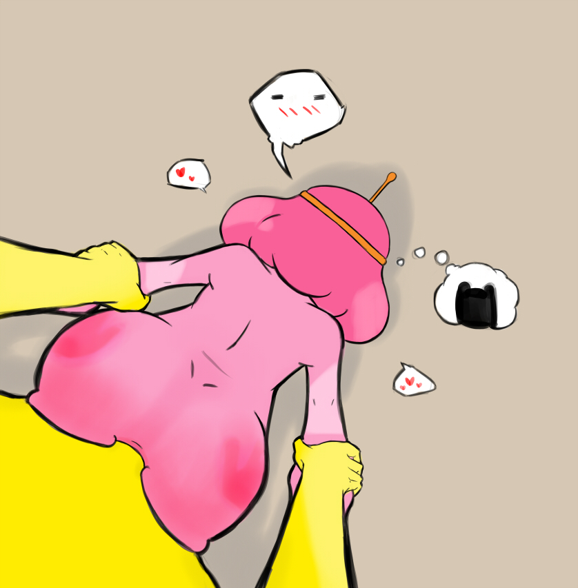 1boy 1girls adventure_time anal earl_lemongrab female male nudist pink_hair pink_skin princess_bubblegum rape tagme threeworlds young