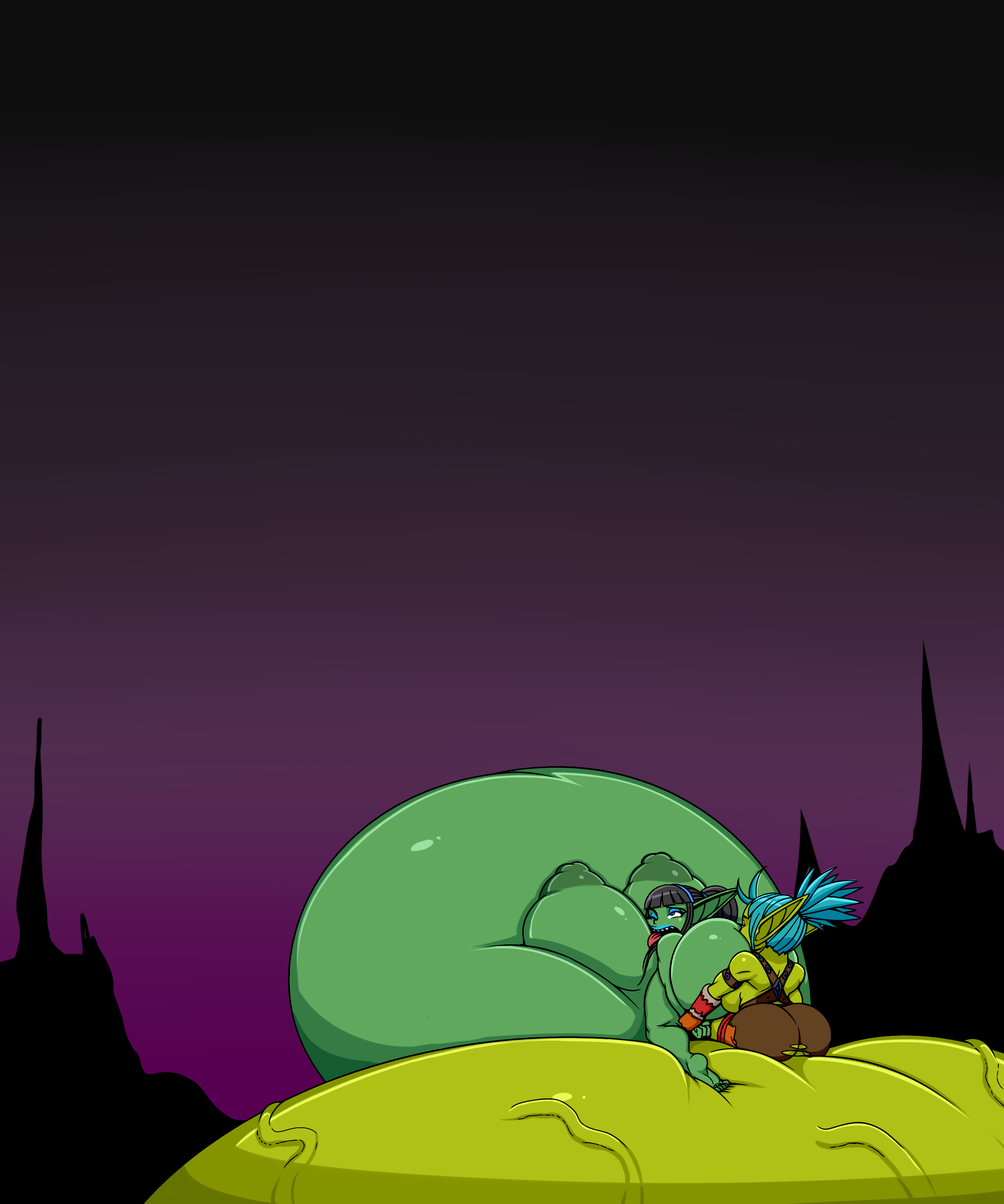 ass, balls, ber00, breasts, ejaculation, excessive cum, female, futanari, gigantic balls, gigantic breasts, gigantic testicles, goblin, goblin female, goblin futa, green skin, huge ass, huge balls, huge breasts, huge nipples, huge penis, huge testicles, hyper, hyper balls, hyper breasts, hyper penis, inflation, intersex, nipples, penis, pixxy fizzleclank, puffy nipples, ready to pop, sitting on balls, testicles, thick thighs, veiny balls, veiny testicles