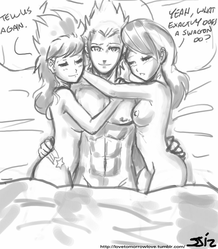 abs bed breasts cloud_chaser_(mlp) english_text flitter friendship_is_magic human human_only humanized john_joseco monochrome my_little_pony nude sketch spike spike_(mlp) straight