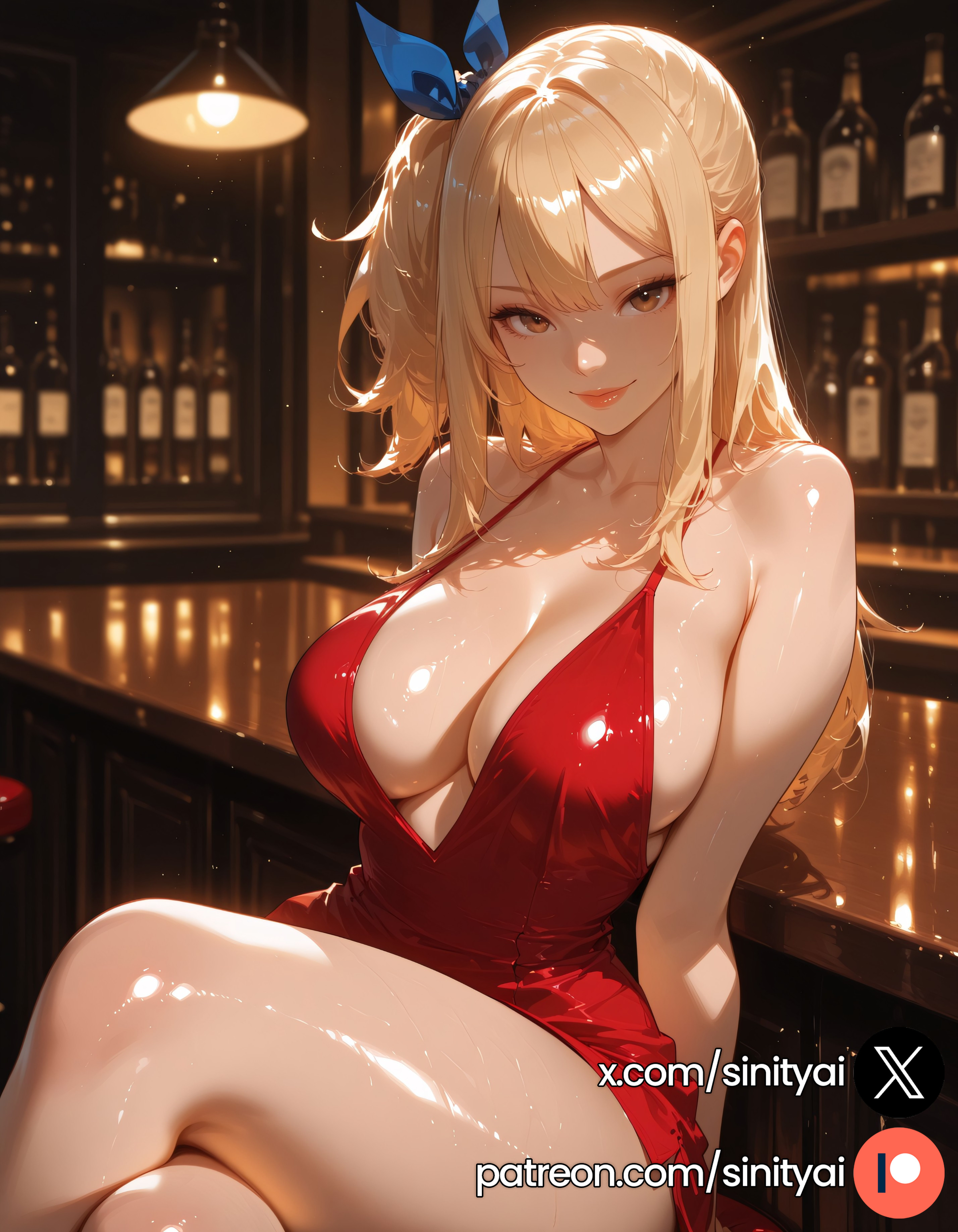 1girls, 2025, ai generated, ass, big ass, big breasts, blurred background, blurry background, brown eyes, depth of field, fairy tail, female, hi res, high quality, high resolution, highres, huge ass, huge breasts, huge thighs, long hair, lucy heartfilia, nsfw, patreon, patreon exclusive, patreon link, patreon logo, patreon url, patreon username, sinity, small waist, thick thighs, thin waist, yellow hair