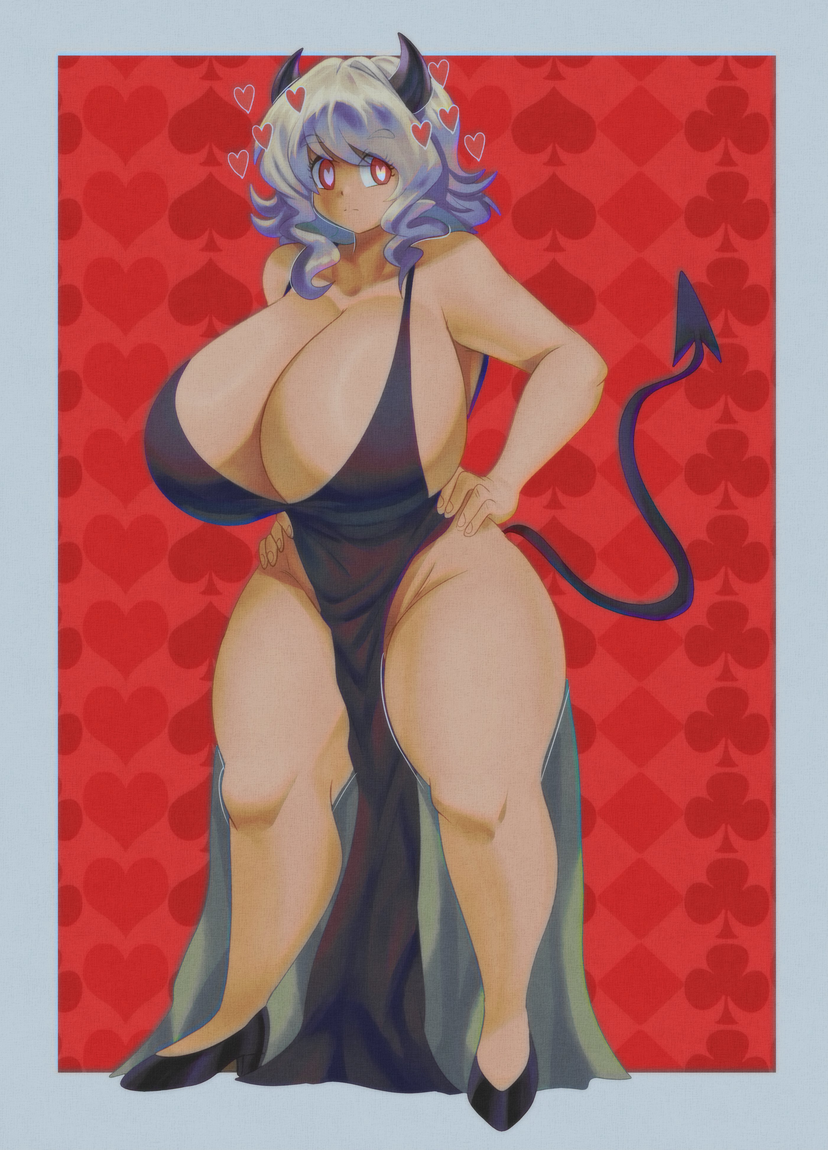 1girls, breasts, female, female only, helltaker, lueduar, lueduartv, modeus (helltaker), tagme, thighs
