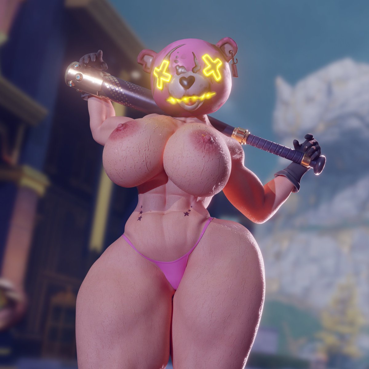 1girls, 3d, 3d (artwork), big breasts, breasts, ctgiantess, cuddle team leader, female, female only, fortnite, nude, nude female, ragsy (fortnite), solo, solo female, syd (fortnite), thick thighs, wide hips