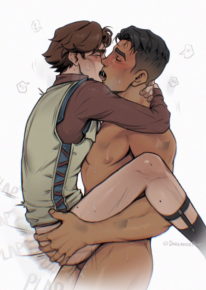 2boys, 2d (artwork), anal insertion, anal sex, arcane, arcane jayce, arcane viktor, ass, ass focus, balls, beard, bearded, bigger male, bigger penetrating smaller, blush, bred, bred cuntboy, breeding, brown hair, carrying, carrying partner, carrying person, carrying position, closed eyes, clothed sex, cock, colored, cute, cute face, dark hair, dark skin, dark-skinned male, darkmode proxy, disabled male, dripping cum, dripping wet, exposed ass, eye contact, face, face to face, feet, fucking good and hard, gay, gay male, gay sex, grabbing ass, hairy pussy, hands, holding, holding ass, house, hugging, humping, i love you, intersex, jayce, jayce talis, jayvik, latino male, league of legends, legs, light-skinned male, looking at partner, looking back, looking pleasured, loving couple, loving it, loving sex, lube, male, male focus, male only, male/male, moaning, moaning in pleasure, mole, mole on cheek, mole on neck, muscular, muscular male, naked, naked male, nude, nude male, pale skin, pants down, partially clothed, partially clothed male, penis, praise, romantic couple, sex, size difference, skinny male, smaller male, smaller penetrated, socks, socks only, soft, standing, standing sex, suit and tie, sweet, thighs, thrusting into pussy, twink, viktor (league of legends), yaoi
