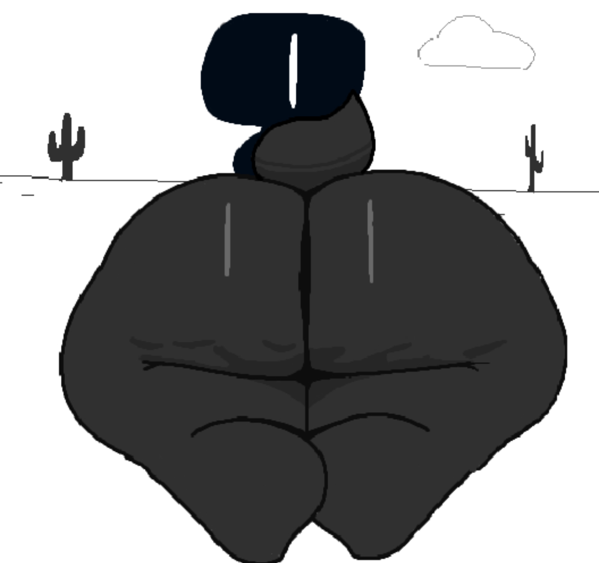 anthro, big ass, dinosaur (google chrome), fat ass, huge ass