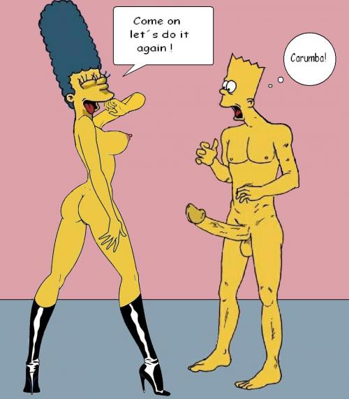 bart_simpson breasts color female high_heel_boots high_heels human incest male marge_simpson nipples nude penis standing tagme the_fear the_simpsons