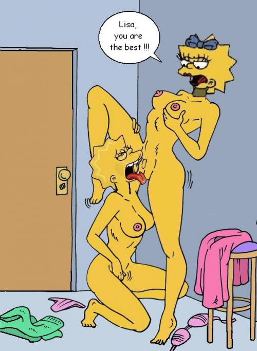 breasts color cunnilingus female female_only human human_only incest lisa_simpson lowres maggie_simpson multiple_females multiple_girls oral siblings sister sisters the_fear the_simpsons yuri