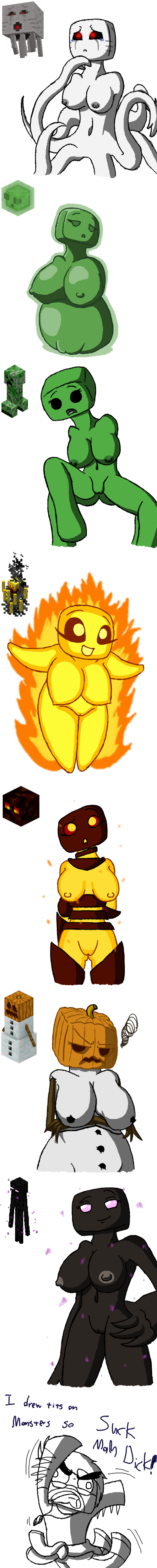 artist_self-insert blaze blaze_(minecraft) character commission creeper enderman enderwoman female ghast magma_cube male minecraft minecraft_(series) minecraft_xxx nintendoart slime slime_(minecraft) snow_golem tagme video_games