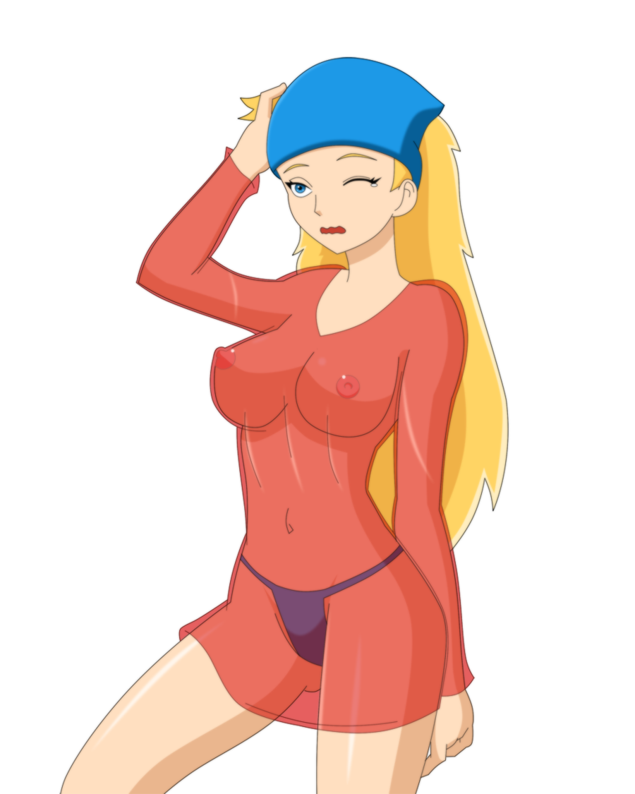 alpha_channel big_breasts bimbo blonde_hair busty female_only for_sticker_use human human_only large_breasts lindsay_(tdi) long_hair no_background perky_breasts pervyangel png see-through solo_female sticker_template total_drama_island transparent_background transparent_png