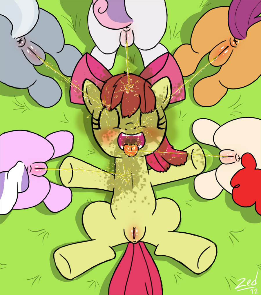 6girls apple_bloom_(mlp) bow color cub cutie_mark_crusaders diamond_tiara_(mlp) female female_only friendship_is_magic group group_pee hair_on_head my_little_pony nude pee_in_mouth pee_on_face peeing scootaloo_(mlp) silver_spoon_(mlp) sweetie_belle_(mlp) twist_(mlp) urination watersports what young yuri zed001