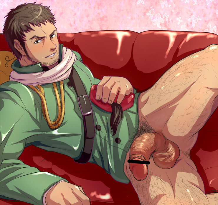 1boy 1male axis_powers_hetalia balls ballsack body_hair bottomless censored erect_penis foreskin funa_(artist) human human_only intact male male_focus male_only muscular_male pantsless penis pubes pubic_hair retracted_foreskin sadiq_annan scrotum scruffy_beard sideburns solo solo_male spread_legs tagme testicles turkey_(hetalia) uncut veiny_penis