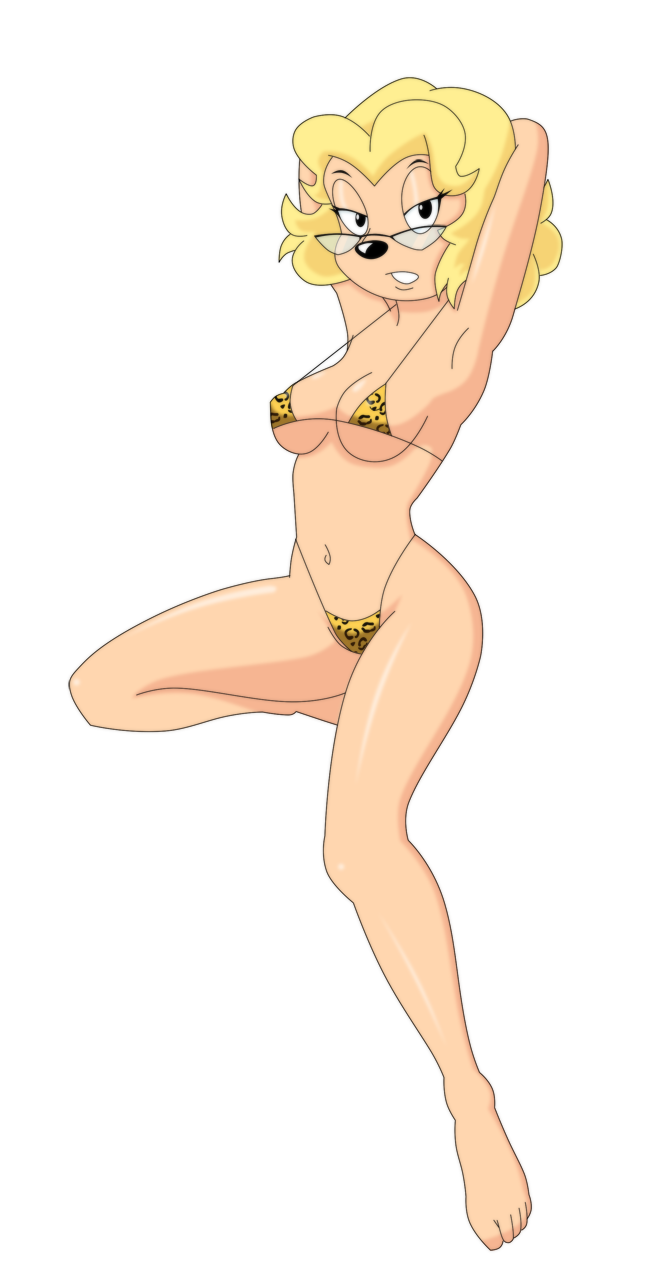 1girls alpha_channel bikini disney female female_only for_sticker_use glasses goof_troop micro_bikini ms._pennypacker pervyangel png solo solo_female sticker_template thong thong_bikini transparent_background transparent_png white_outline