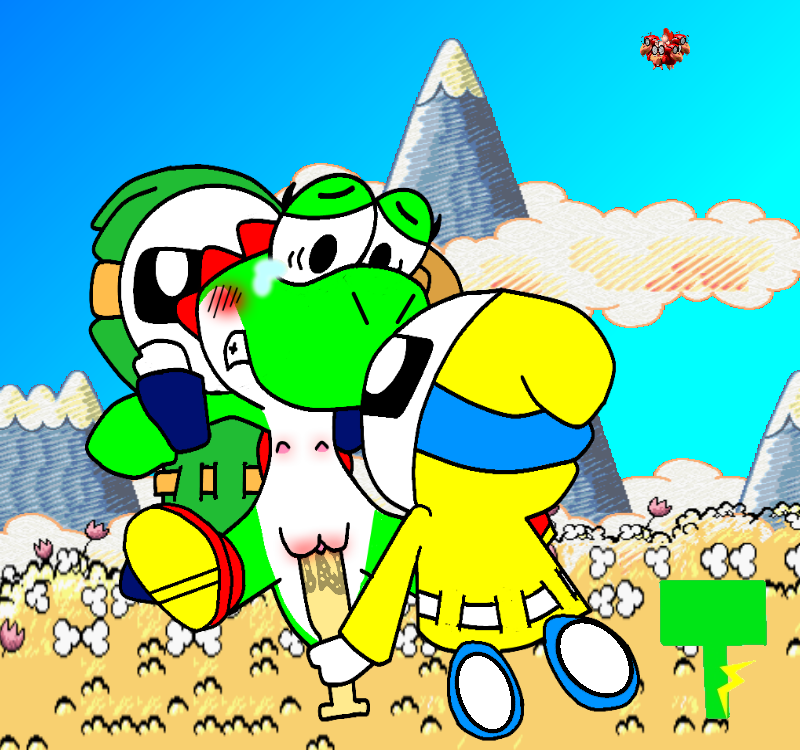 baseball_boys green_glove mario_(series) nintendo rape slugger_(mario) yoshi yoshi's_island