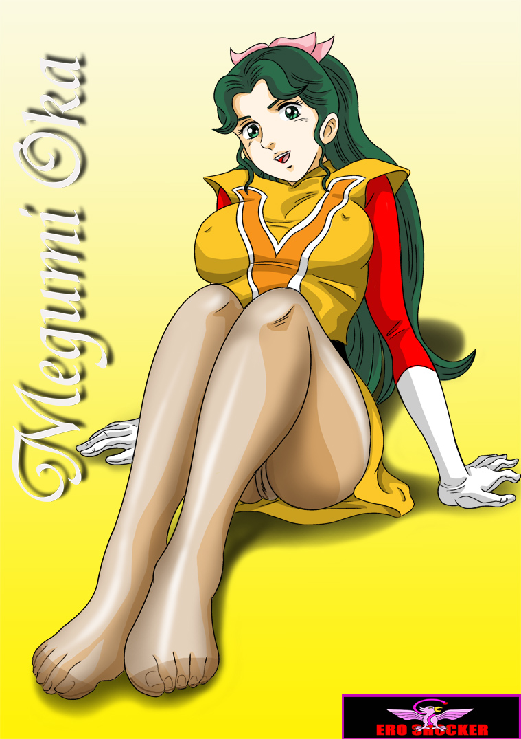 1girls breasts female green_hair long_hair oka_megumi voltes_v