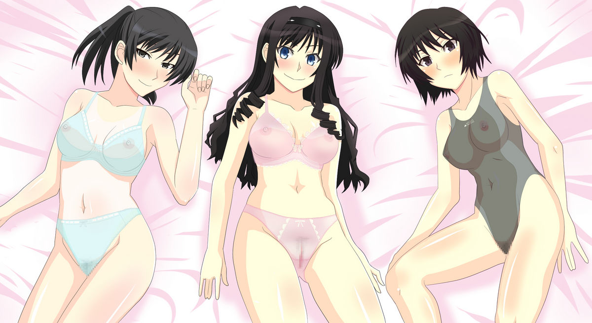 amagami breasts morishima_haruka nanasaki_ai nipples tagme tsukahara_hibiki