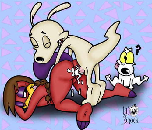 anthro brown_hair canine confused confused_look cum dog domestic_dog ejaculate ejaculation female furry interspecies lil'_shock male male/female marsupial nickelodeon original_character platypus red_body red_fur rocko rocko's_modern_life sex spunky straight tagme tan_fur toony wallaby