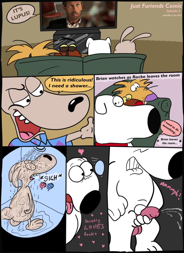 angry_beavers brian_griffin canine crossover daggett family_guy feline johnofe male_only nickelodeon norbert rocko rocko's_modern_life text