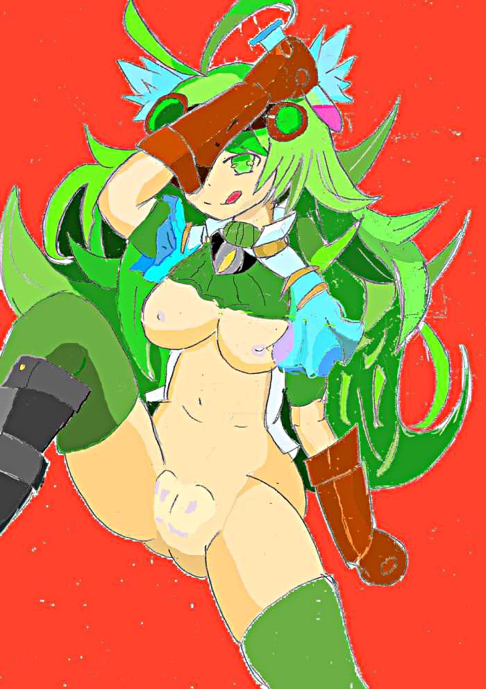 alchemic_magician gloves green_eyes green_hair red_background yu-gi-oh!