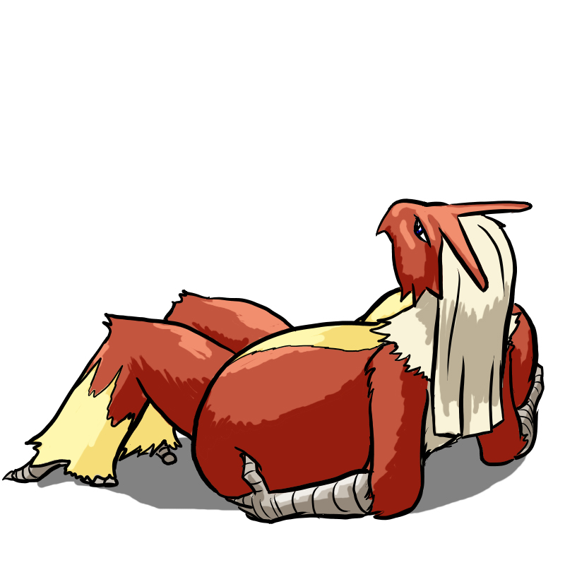 blaziken breasts colored female female_only gigantic_breasts lying nude on_back oniontrain pokemon pokemon_(species) solo tagme