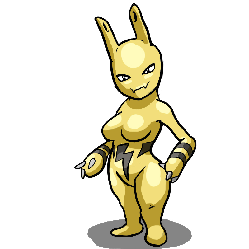 1girls anthro breasts claws colored elekid female female_only fur furry nude oniontrain pokémon_(species) pokemon solo standing tagme