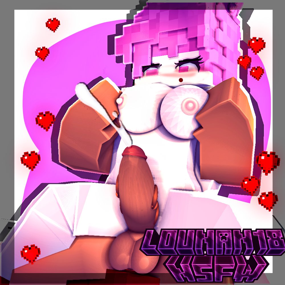 1boy 1girls 3d big_breasts big_penis blush completely_nude completely_nude_female lounan18 mine-imator minecraft mizuki_(mymizukid) naked penis pink_ears pink_eyes pink_hair pussy pussy_juice sex tagme