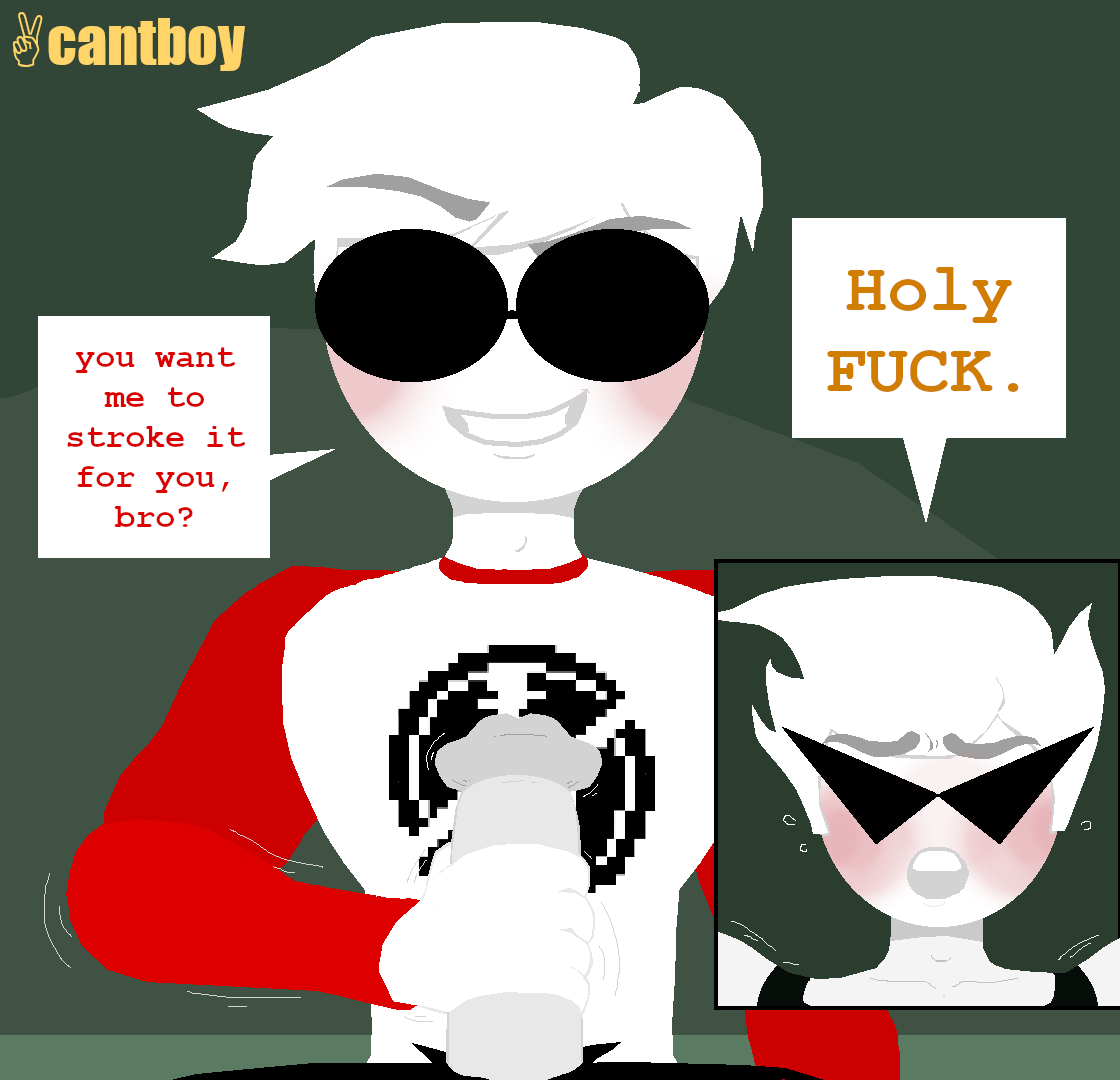 adam's_apple assisted_masturbation blush brother/brother brother_and_brother brother_fucking_brother brothers cantboy dave_strider dirk_strider gay gay_incest handjob homestuck incest penis self_upload siblings tagme white_body white_skin