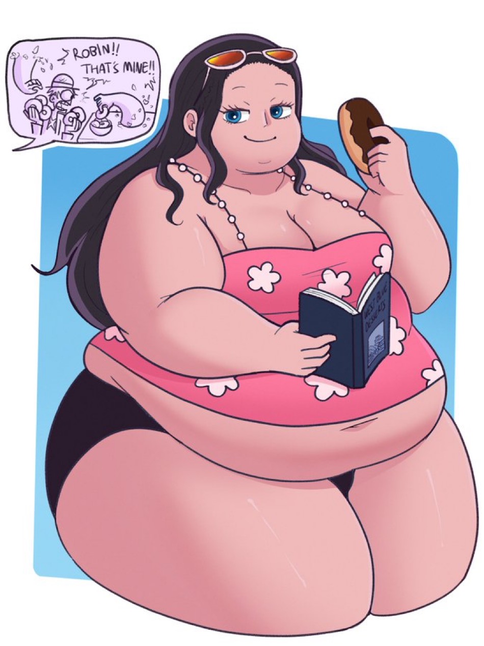 akuma_no_mi bbw big_butt fat_belly female female_focus hana_hana_no_mi male massive_ass midnitemorty nico_robin one_piece overweight post-timeskip ssbbw