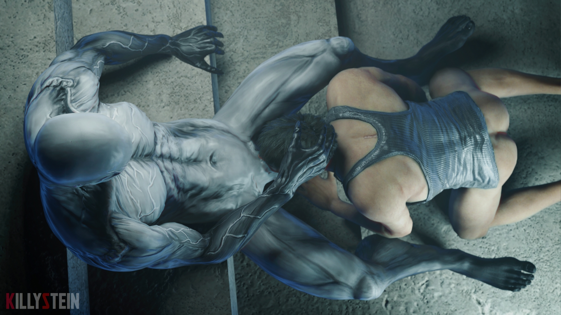 2boys, 3d, blowjob, crossover, dante (dmc: devil may cry), deepthroat, devil may cry (series), dmc: devil may cry, dominant male, dominant monster, gay, interspecies, killystein, large penis, male, male focus, male human/male monster, male only, monster, monster cock, outlast, partially clothed, partially clothed male, partially clothed male nude male, penis, size difference, submissive human, submissive male, walrider, yaoi