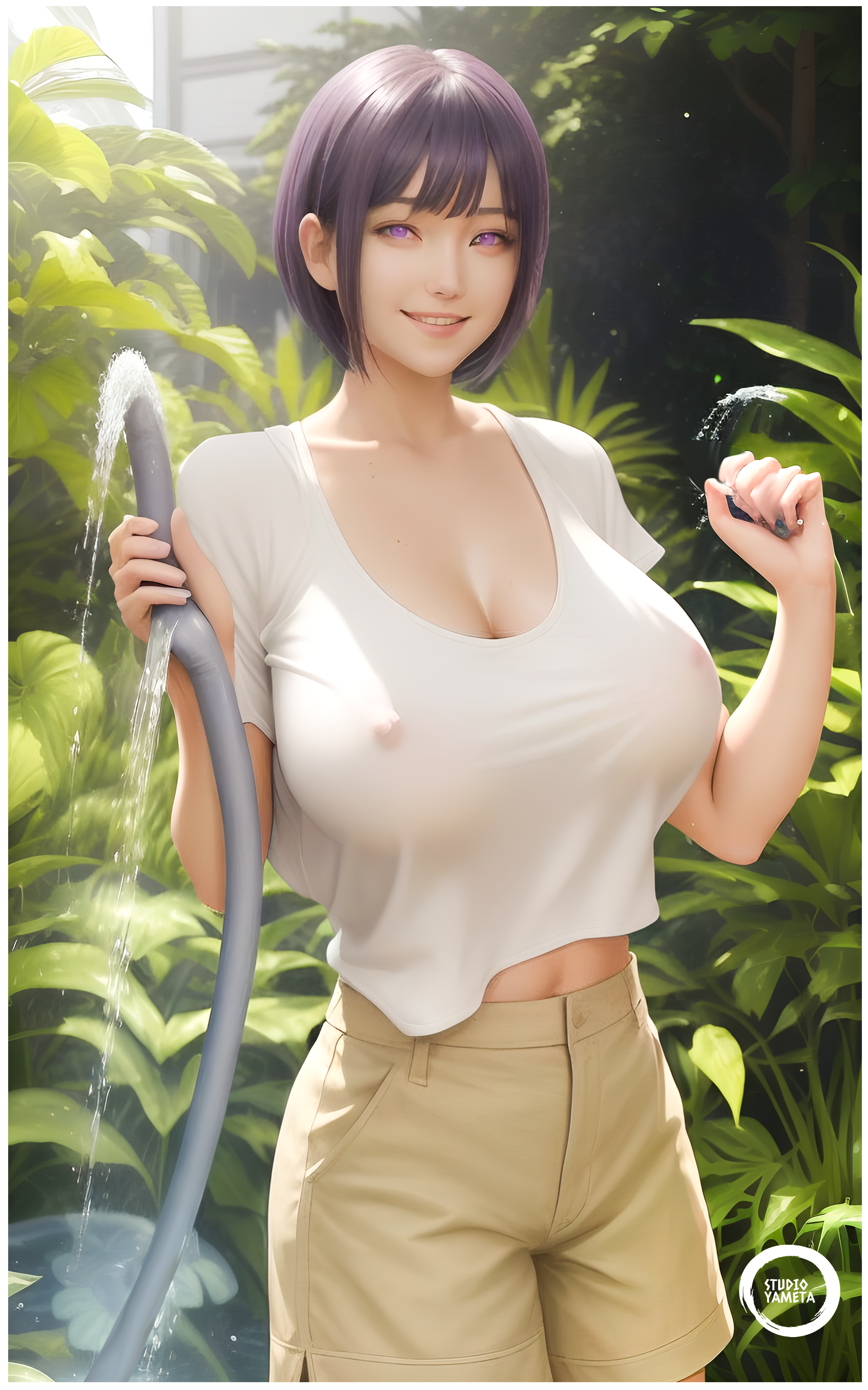 ai generated, big breasts, boruto: naruto next generations, breasts, female, female only, hyuuga hinata, milf, mommy, naruto, naruto (series), naruto shippuden, uzumaki hinata, waifu2x, yametastudio