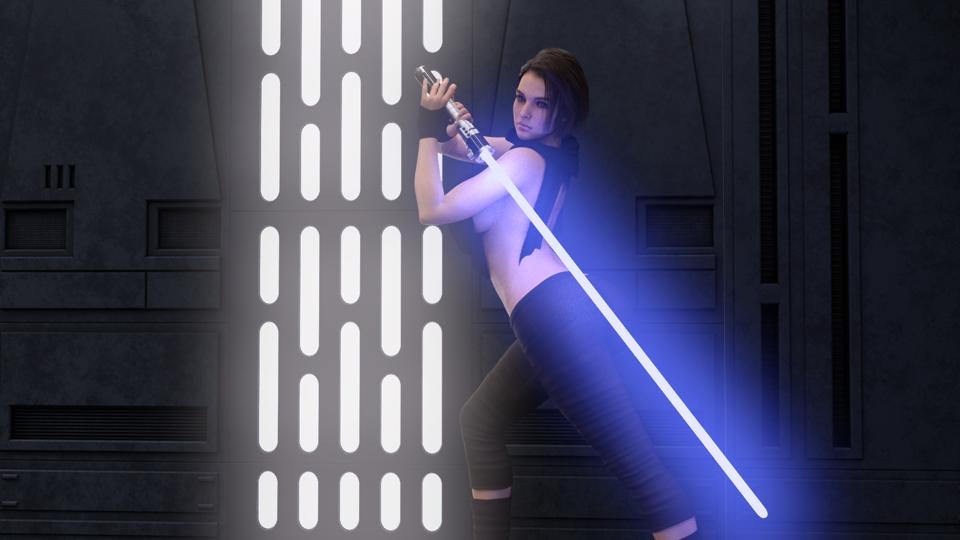 3d crossover jedi_knight jill_valentine jill_valentine_(sasha_zotova) resident_evil star_wars