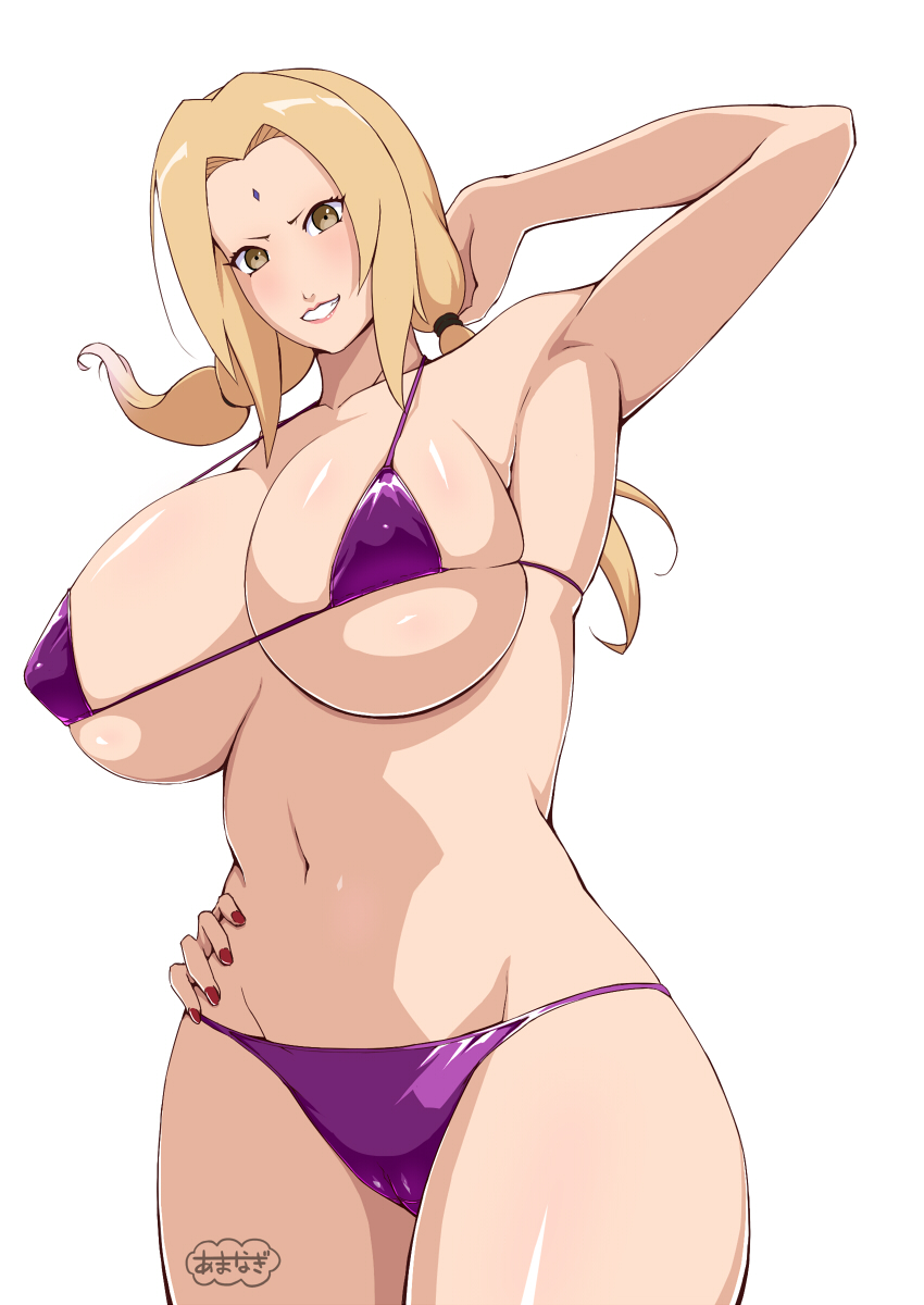 1girls amanagiyakumo armpits big_breasts bikini bikini_bottom bikini_top blonde_hair blush boruto:_naruto_next_generations brown_eyes busty cameltoe cleavage curvaceous curvy curvy_body curvy_female curvy_figure erect_nipples erect_nipples_under_clothes female female_focus female_only forehead_jewel forehead_mark gilf grin grinning_at_viewer hair_ribbon hand_on_hip hi_res high_resolution highres huge_breasts large_breasts light-skinned_female light_skin lips lipstick looking_at_viewer makeup mature mature_female micro_bikini milf nail_polish naruto naruto_(classic) naruto_(series) naruto_shippuden nipple_bulge oppai painted_nails pale-skinned_female pale_skin panties pink_lips pink_lipstick pinup pose posing purple_bikini purple_bikini_bottom purple_bikini_top purple_swimsuit red_nail_polish red_nails ribbon ribbons shounen_jump sideboob skimpy skimpy_bikini smile smiling smiling_at_viewer solo solo_female solo_focus standing swimsuit thick_thighs thighs tied_hair tsunade twintails underboob voluptuous voluptuous_female wide_hips