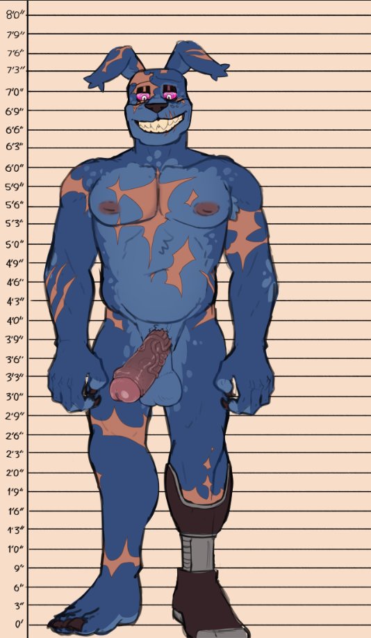 bonnie_(fnaf) bunny_ears cheekycreepy cock dick five_nights_at_freddy's five_nights_at_freddy's_4 fur male male_only nightmare_bonnie nipples nude pecs penis scars