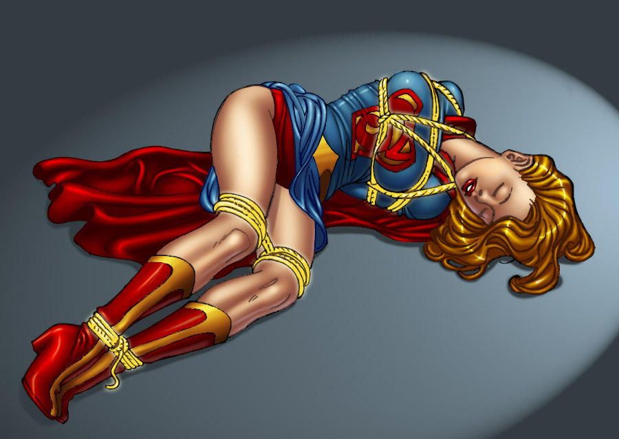 1girls blonde_hair bondage bound captured_heroine captured_superheroine damsel_in_distress dc dc_comics defeated defeated_heroine defeated_superheroine domination female female_focus female_only femsub forced_submission fully_clothed gagged gagged_female knocked_out monsieurpaul only_female passed_out rope sleeping supergirl supergirl_(series) unconscious