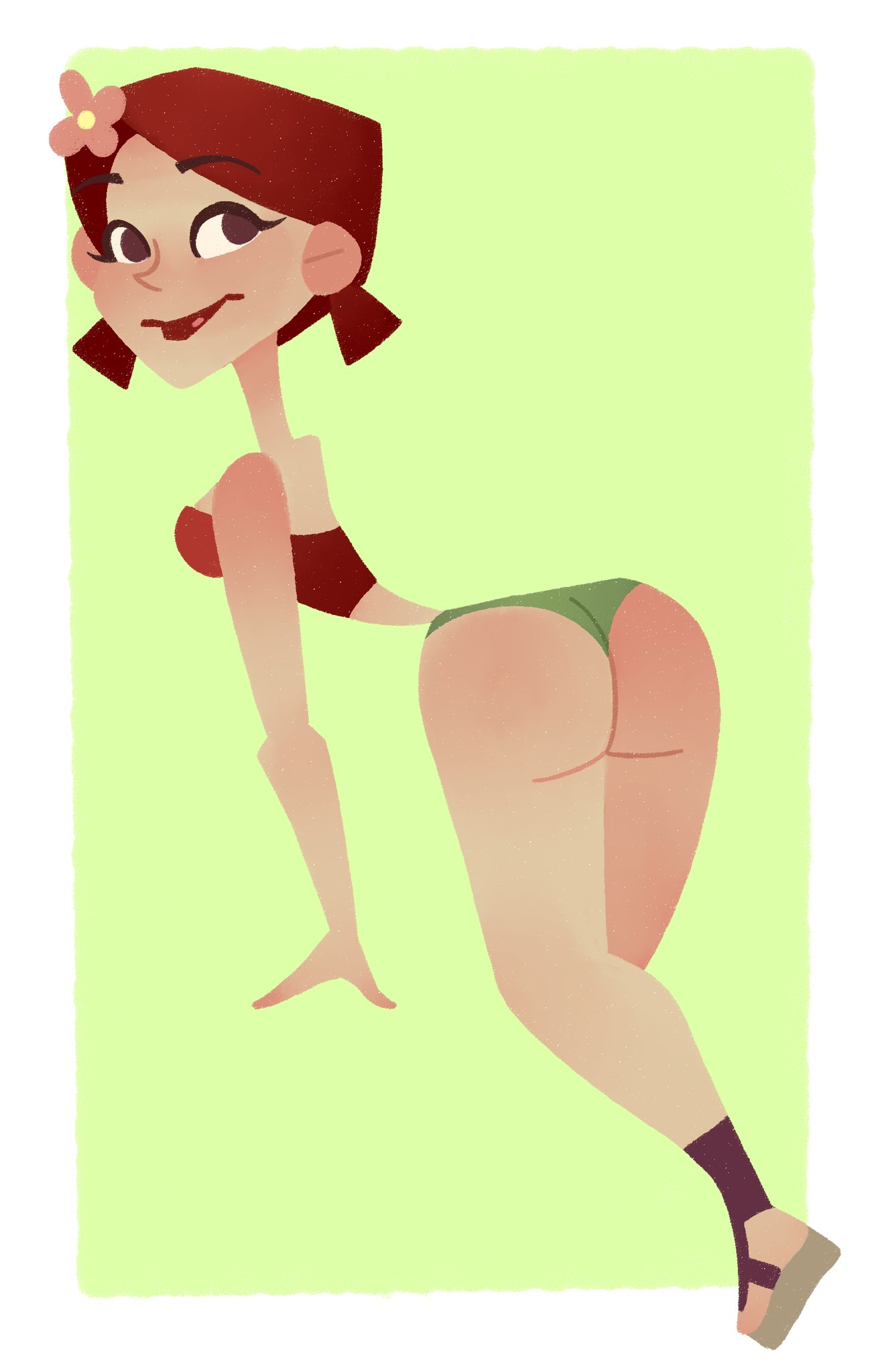 ass bubble_butt busty female female_focus female_only hourglass_figure pinup pinup_pose tagme total_drama_island trashnougat wide_hips zoey_(tdi)