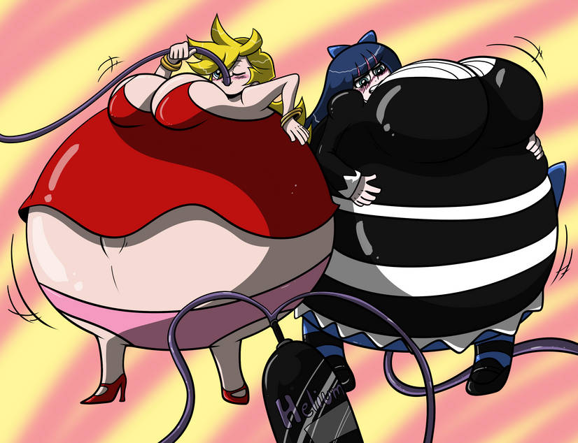 air_inflation air_tank belly_expansion big_belly breast_expansion colored fat_belly helium helium_inflation inflation inflatorpill panty_&_stocking_with_garterbelt panty_anarchy stocking_anarchy tagme