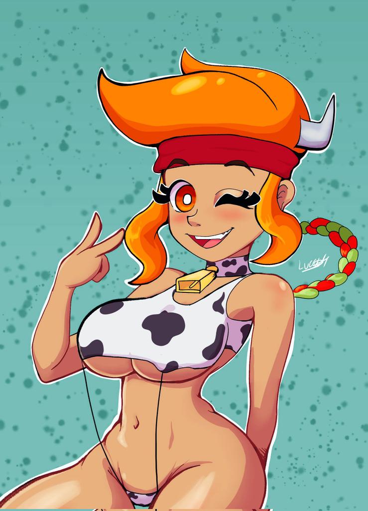 amber_(brawl_stars) brawl_stars cow_girl lucca125_(artist)