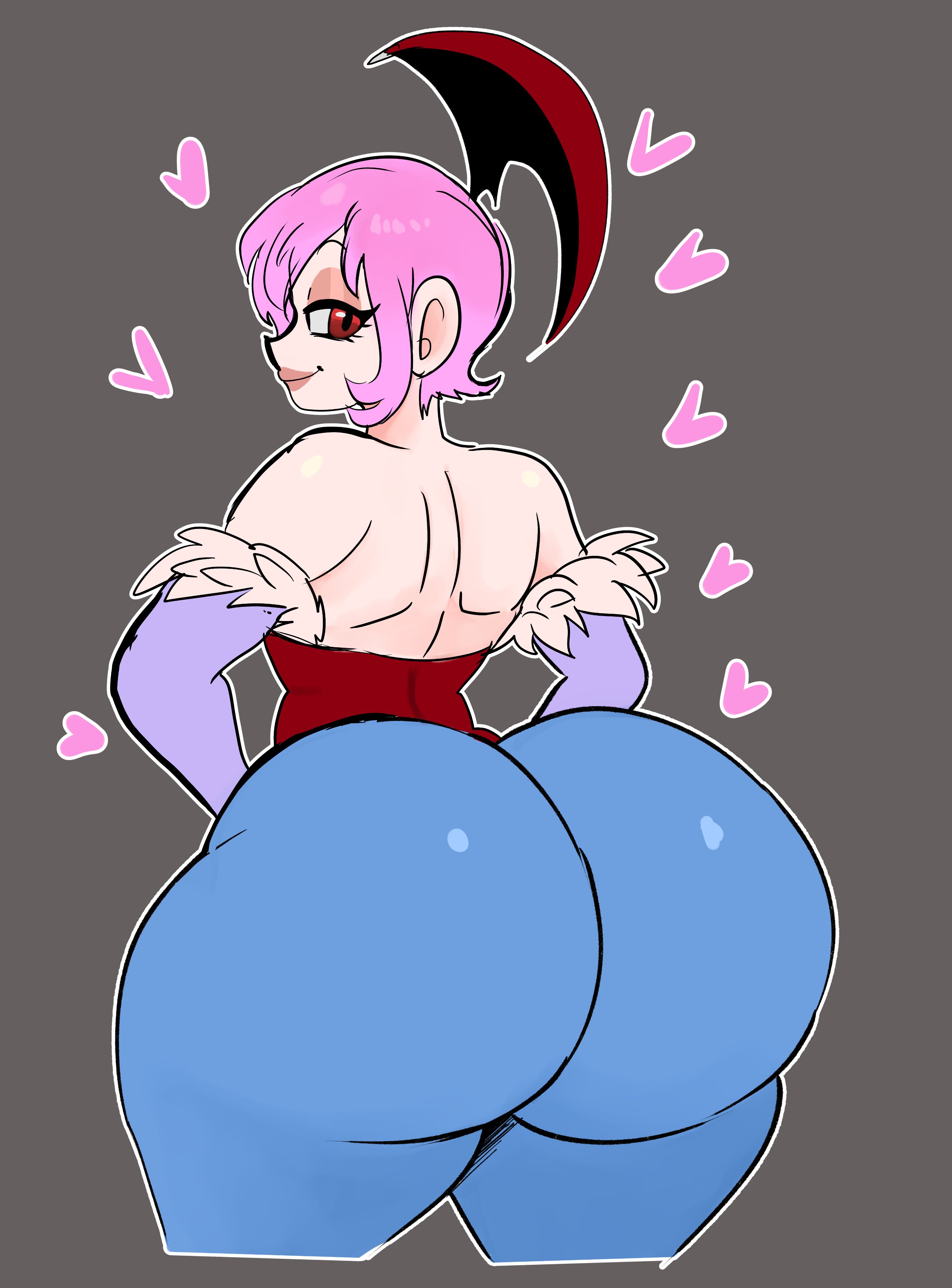 1girls, 2024, absurd res, ass, big ass, bottom heavy, capcom, darkstalkers, demon, female, female focus, gigantic ass, head wings, hips, huge ass, huge thighs, lemonadepikachu, lilith aensland, looking at viewer, looking back, pink hair, red eyes, seductive, seductive look, short hair, solo, solo female, solo focus, succubus, thick thighs, thighs, wide hips, wings, wings on head