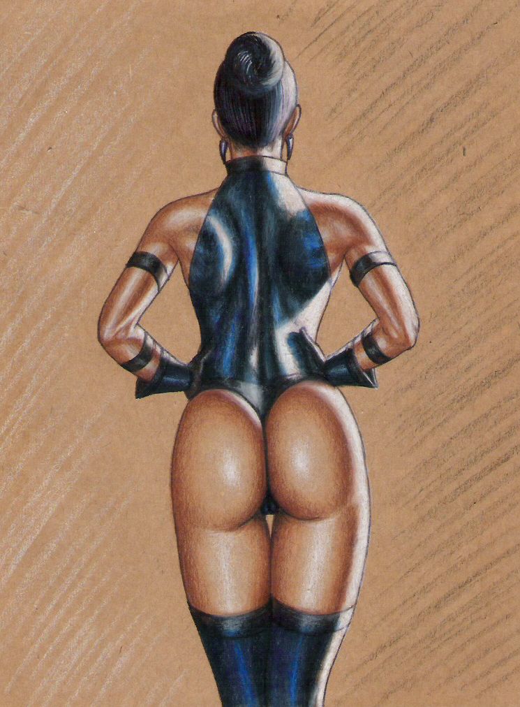 2d ass big_ass black_hair color dat_ass edithemad hair huge_ass kitana klassic_kitana mortal_kombat mortal_kombat_3 solo